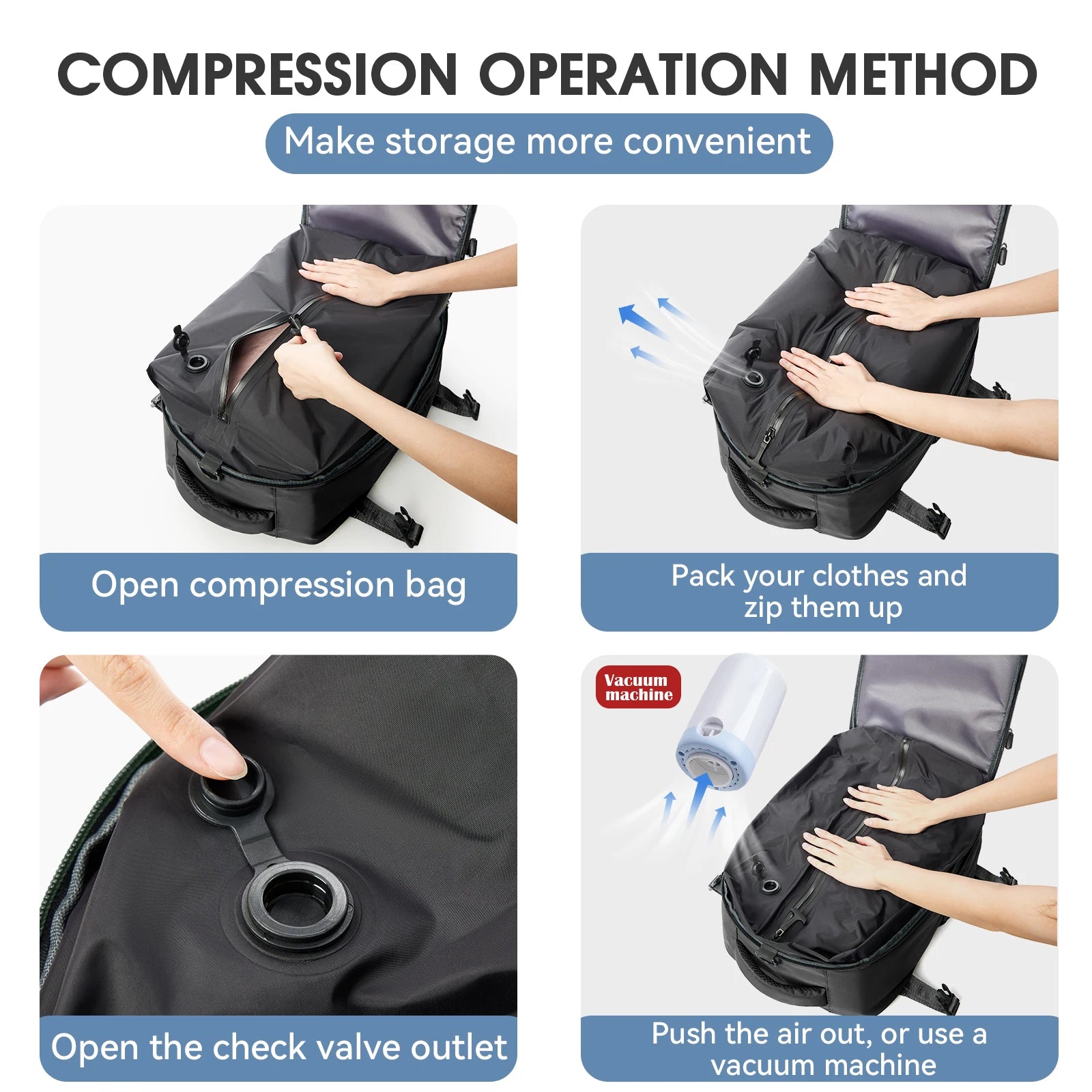 SneakProduction™ Vacuum Travel Backpack